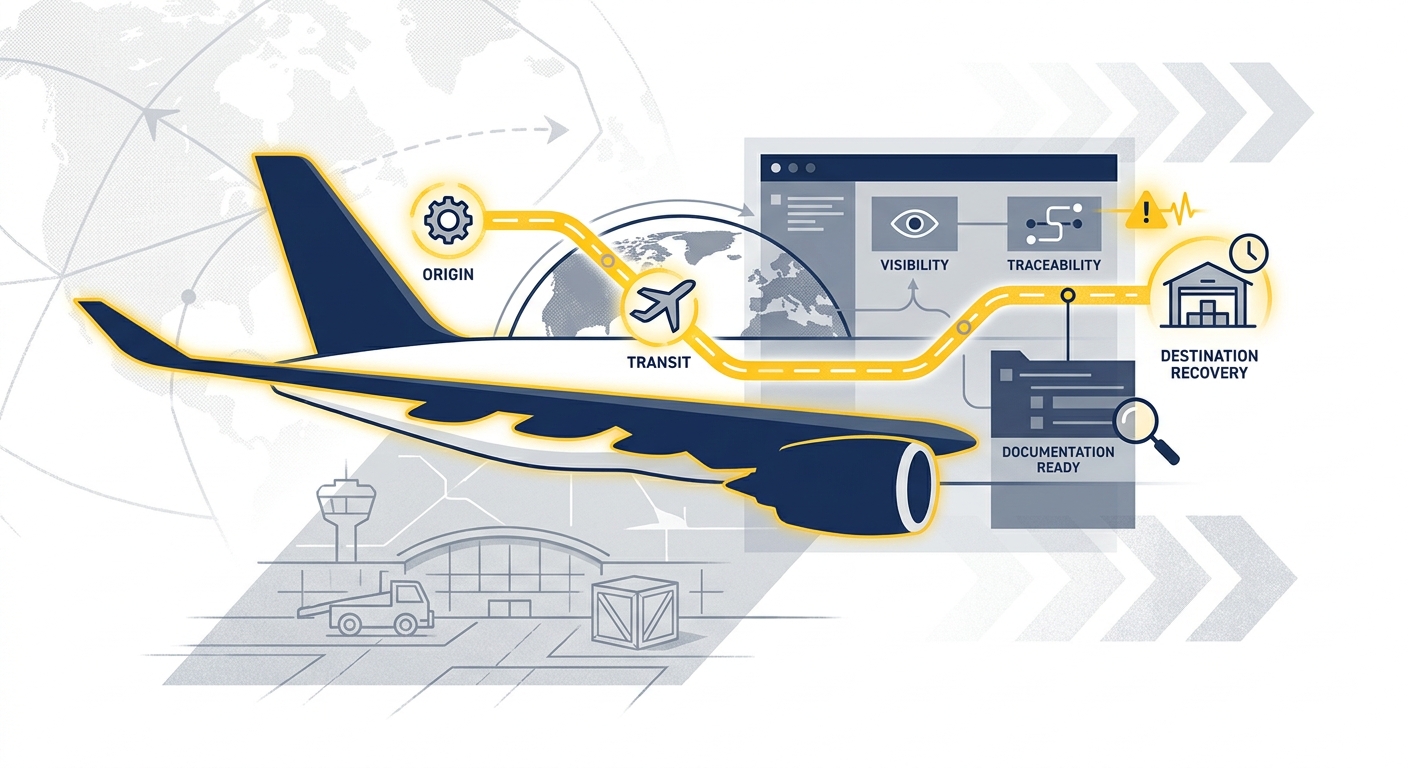 Aircraft maintenance logistics and urgent aviation parts shipment planning