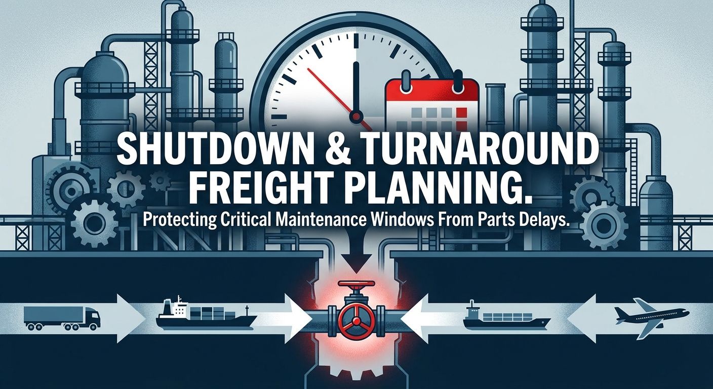 Industrial refinery turnaround with heavy equipment and inbound freight planning